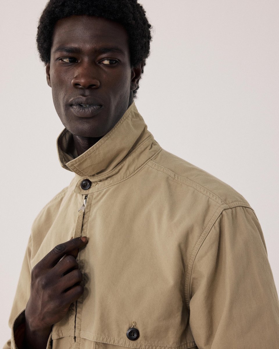 Veste Homme en Coton Beige Drill – Image 5
