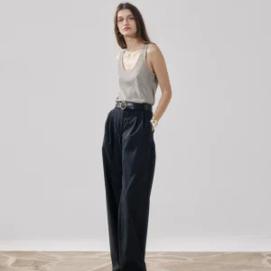Pantalon Femme en Laine Noir Panache