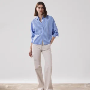 Pantalon Femme en Lyocell & Coton Beige Pandore