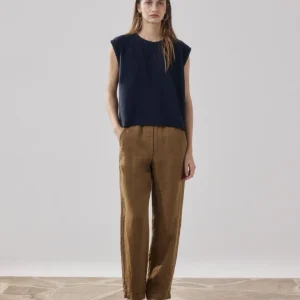 Pantalon Femme en Lin Bronze Pirol