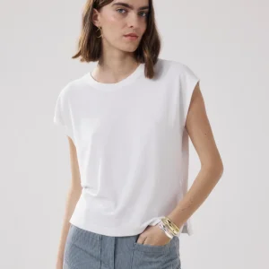 T-Shirt Femme en Eponge Blanc Tebrody