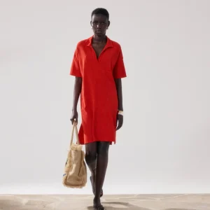 Robe Femme en Eponge Rouge Tulba