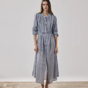 Robe Femme en Coton Bleu Ryton