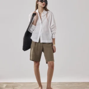 Short Femme en Lin Khaki Sterling