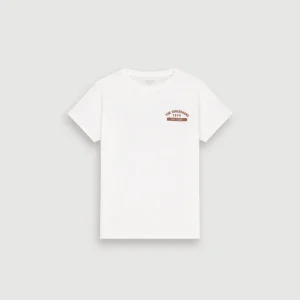 T-Shirt Garçon en Coton Slub Ecru Sunseekers Kid