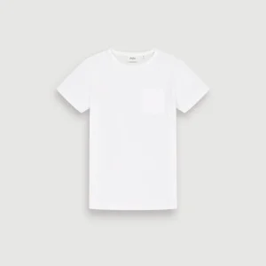 T-Shirt Garçon en Jersey De Lyocel & Coton Blanc Kid