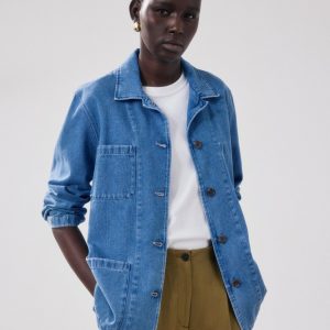 Veste Femme en Denim Bleu Clair Verdi