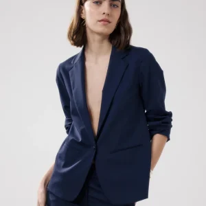 Veste Femme en Laine Bleu Marine Virna