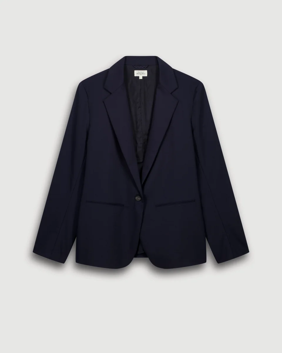 Veste Femme en Laine Bleu Marine Virna – Image 4