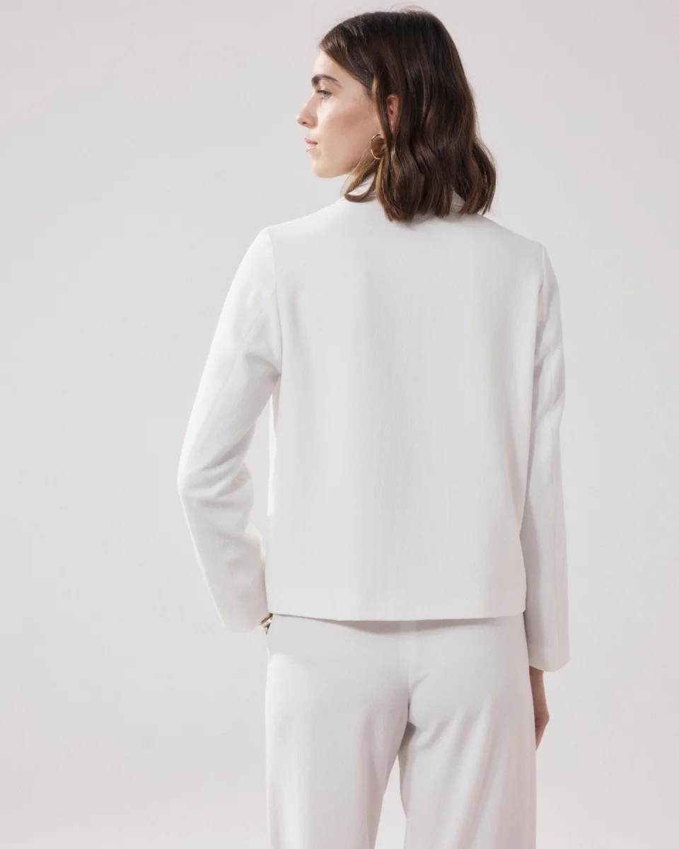 Veste Femme en Crepe Blanc Vizir – Image 6