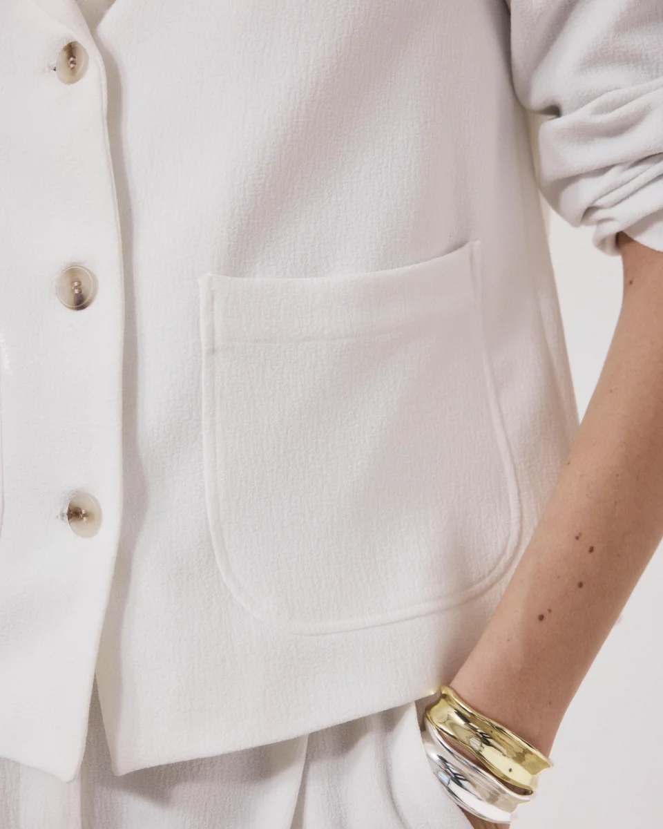 Veste Femme en Crepe Blanc Vizir – Image 7