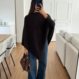 Cape en mélange de cachemire-laine