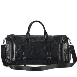 Grand Sac Bandoulière Noir Cuir