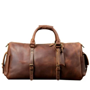 Sac de Voyage en Cuir Vintage Homme