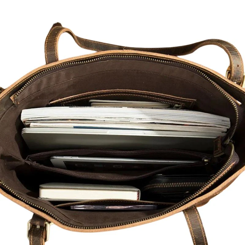 Sac à Main Cuir Vintage Homme – Image 3