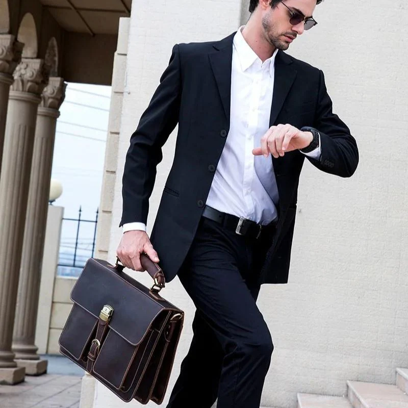 Sac Ordinateur 15 Pouces Homme Cuir – Image 5