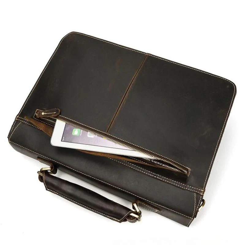 Sac Ordinateur 15 Pouces Homme Cuir – Image 8