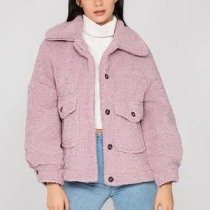 Veste oversize effet peau de mouton