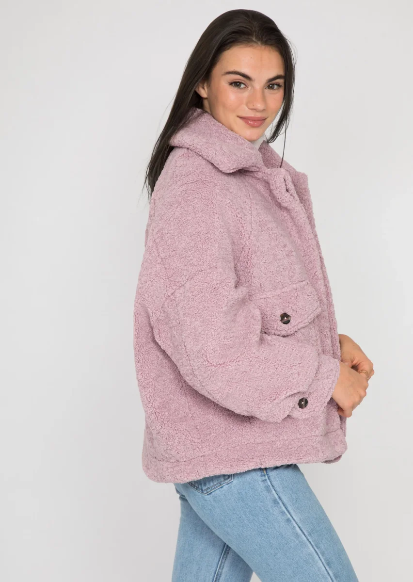Veste oversize effet peau de mouton – Image 3