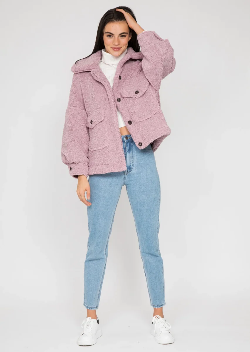 Veste oversize effet peau de mouton – Image 5