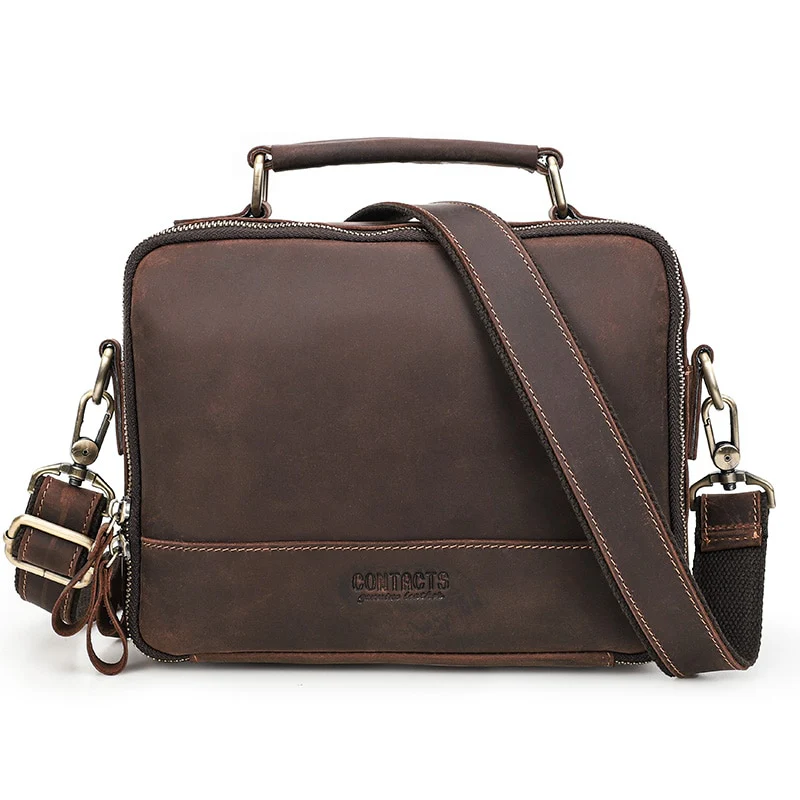 Sac Besace Cuir Femme Marron – Image 3