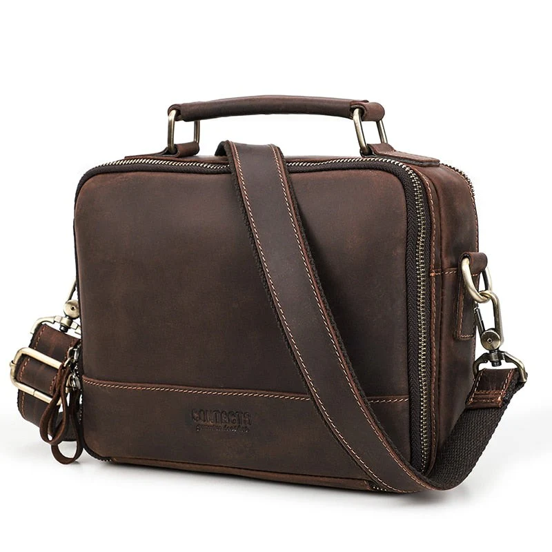 Sac Besace Cuir Femme Marron – Image 2