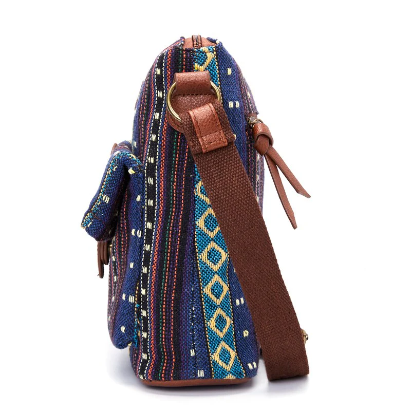 Sac Besace Femme Bleu – Image 7