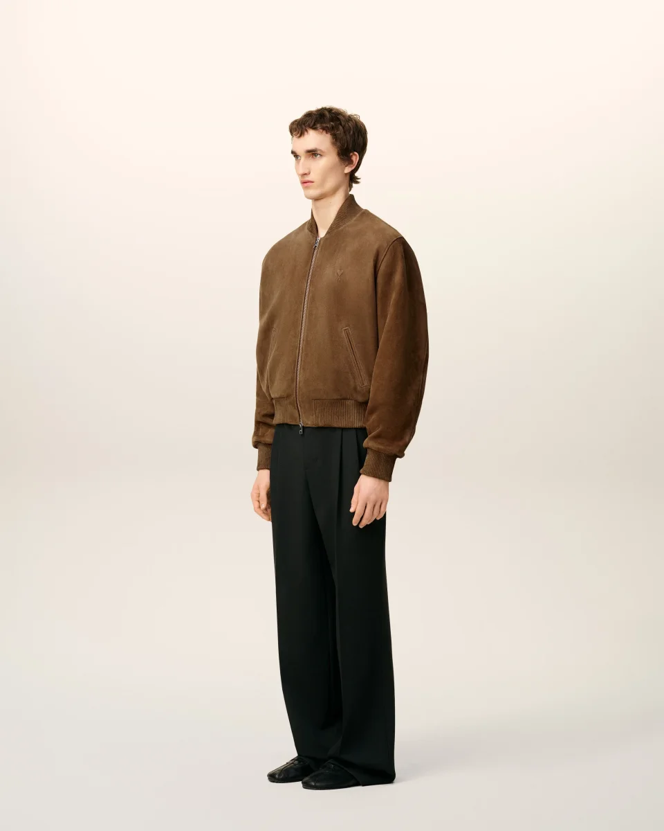 Veste Marron Zippée En Cuir – Image 7