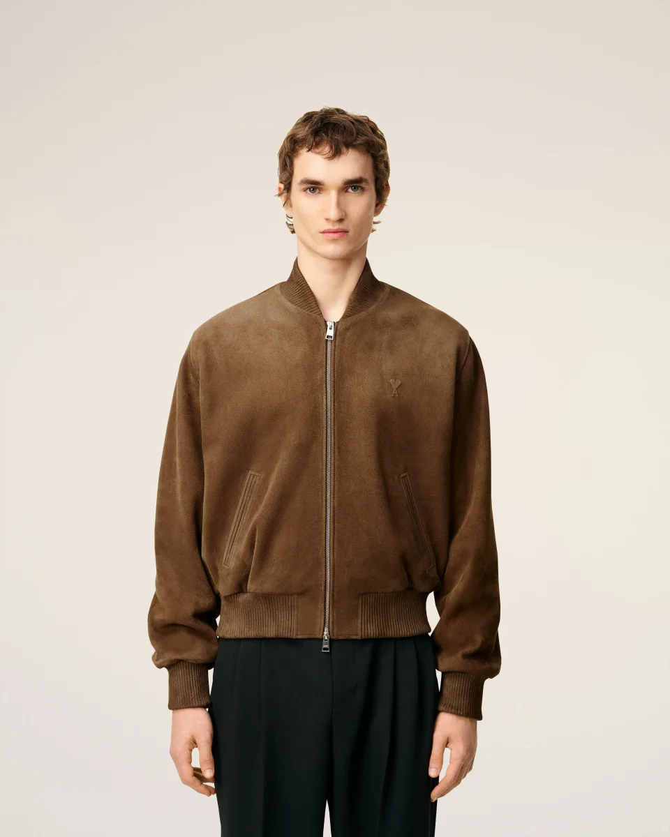 Veste Marron Zippée En Cuir – Image 4