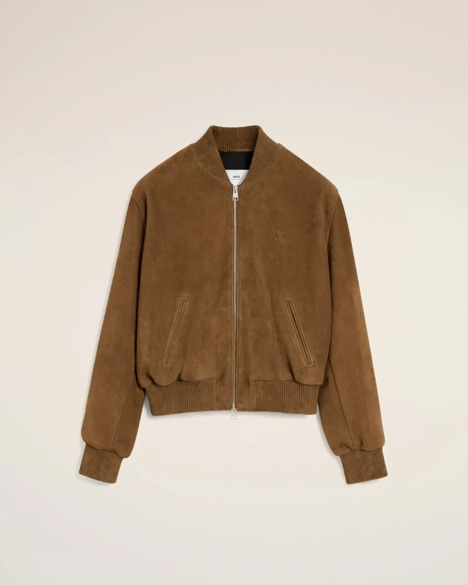 Veste Marron Zippée En Cuir – Image 2