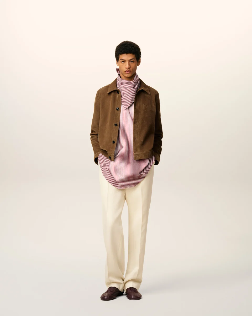 Veste Marron Boutonnée Ami De Coeur En Cuir – Image 3