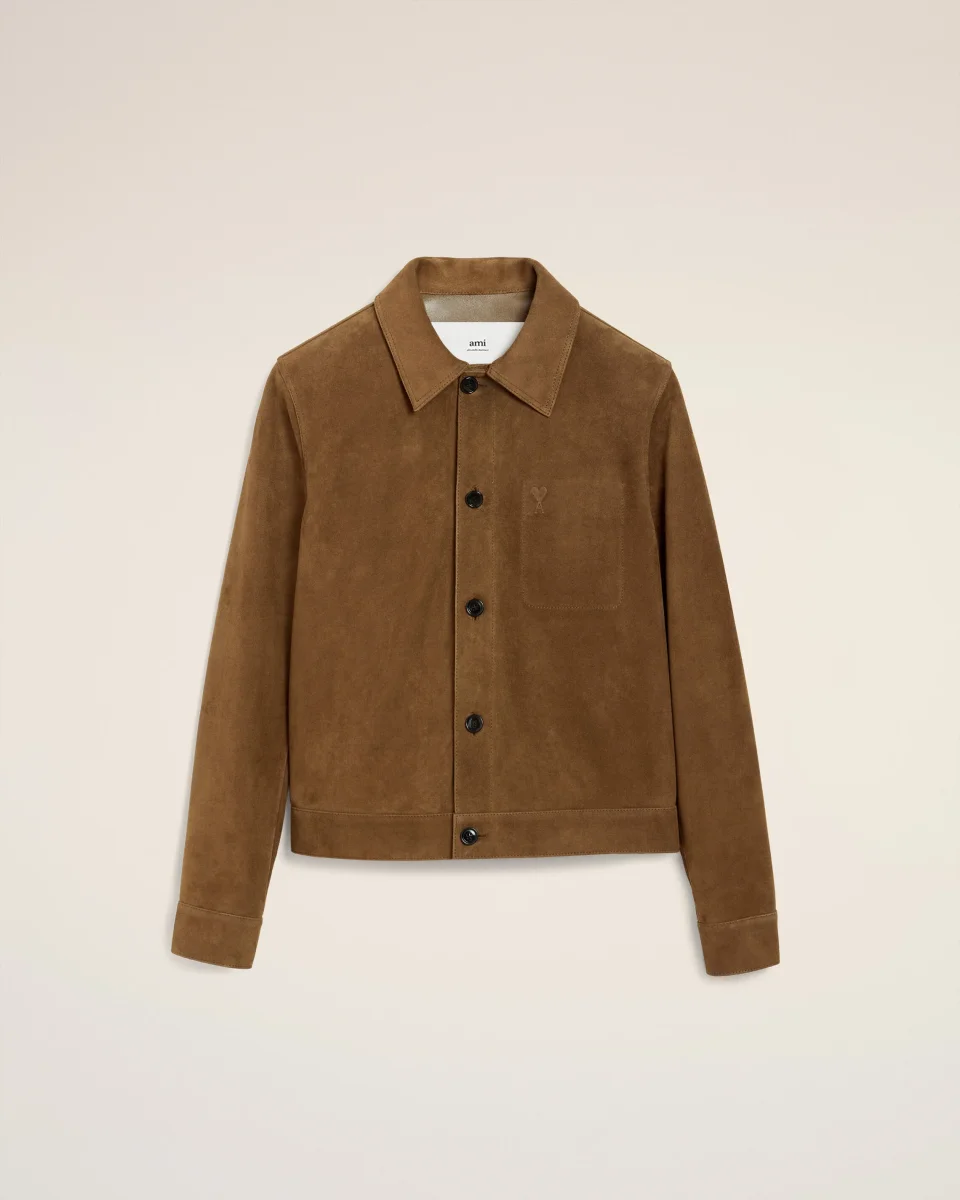 Veste Marron Boutonnée Ami De Coeur En Cuir – Image 2