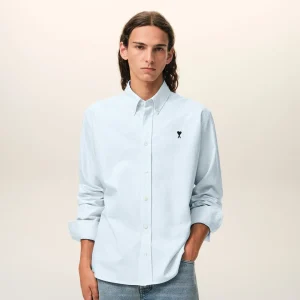 Chemise Oxford Bleu Ami De Coeur en Coton