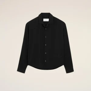 Chemise Boxy Noire Ami Paris Brodé