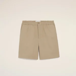 Short Beige Taille Elastiquée Ami De Coeur en Coton