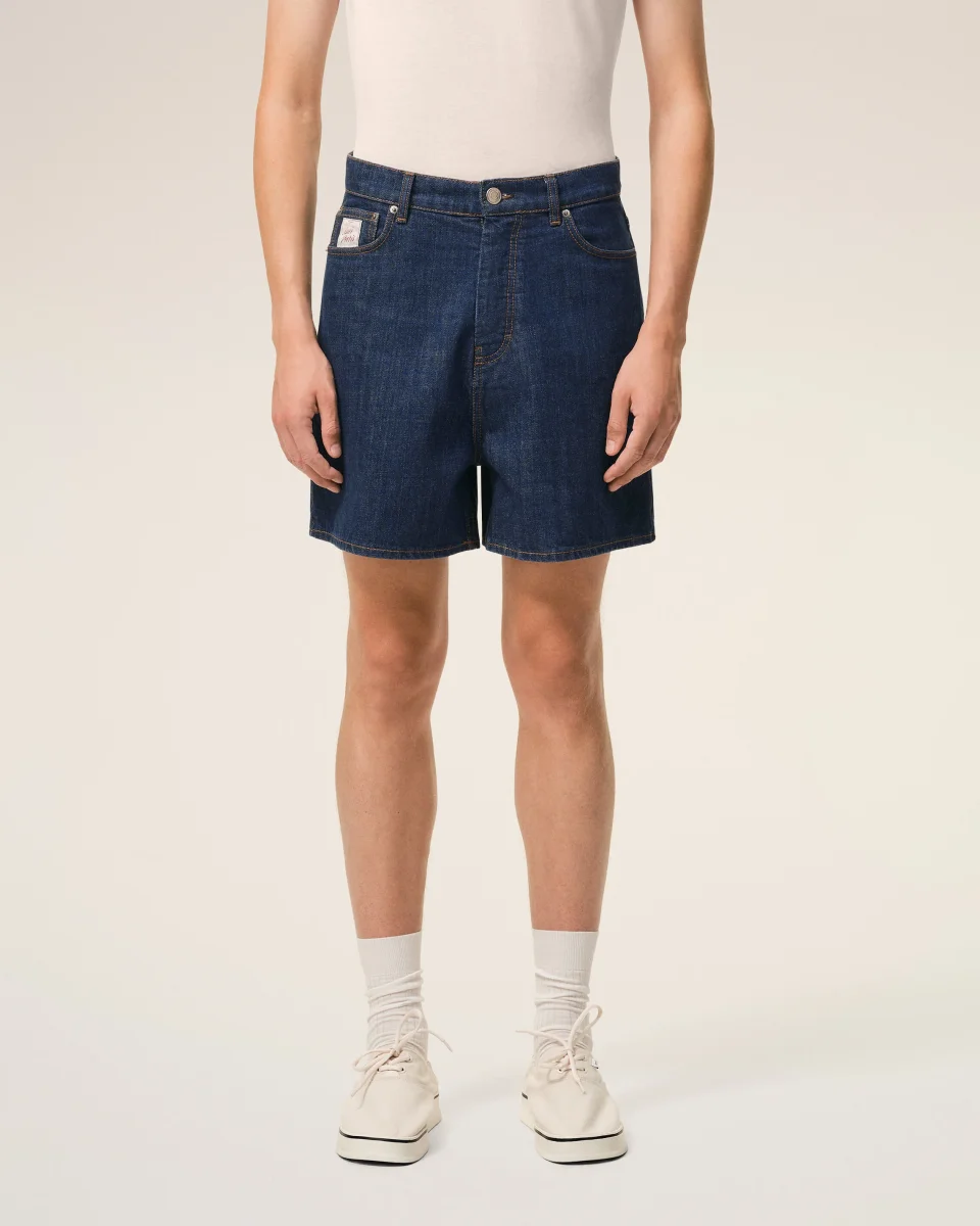 Short Avec Empiècement Héritage Ami Paris Bleu en Coton – Image 4