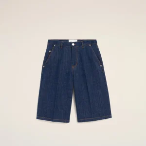 Bermuda Loose Bleu en Coton