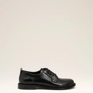 Derbies Noires A Bout Anatomique En Cuir
