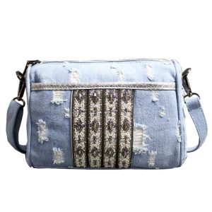 Sac Besace Femme Bleu Claire