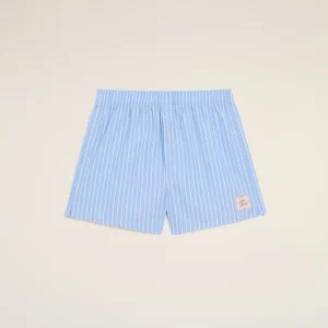 Short Rayé Bleu en Coton