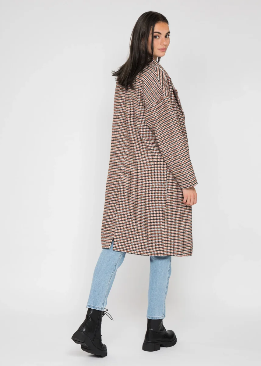 Manteau long oversize à carreaux – Image 7