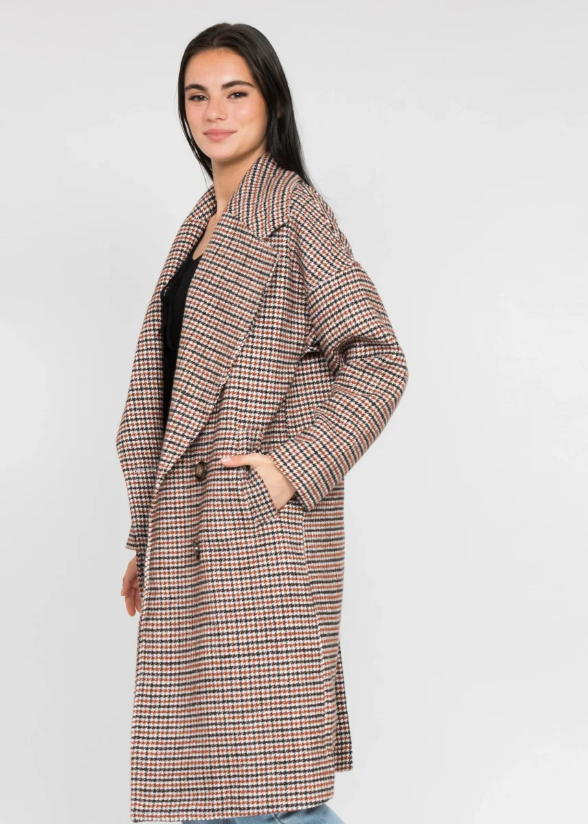Manteau long oversize à carreaux – Image 3