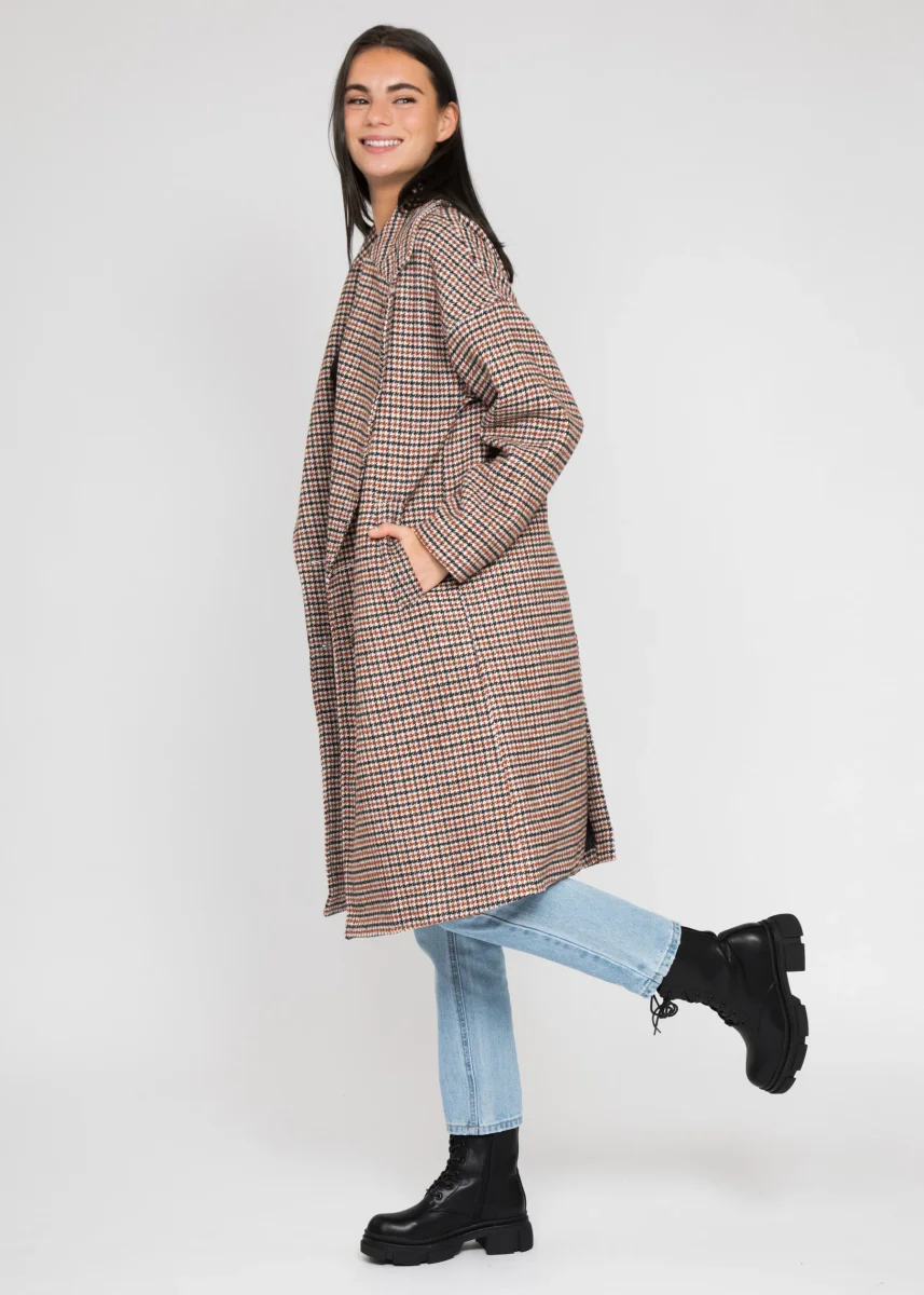Manteau long oversize à carreaux – Image 5