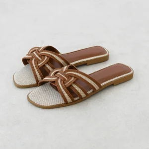 Sandales à brides entrelacées