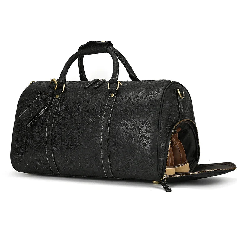 Sac de Voyage Cuir Noir Femme – Image 4