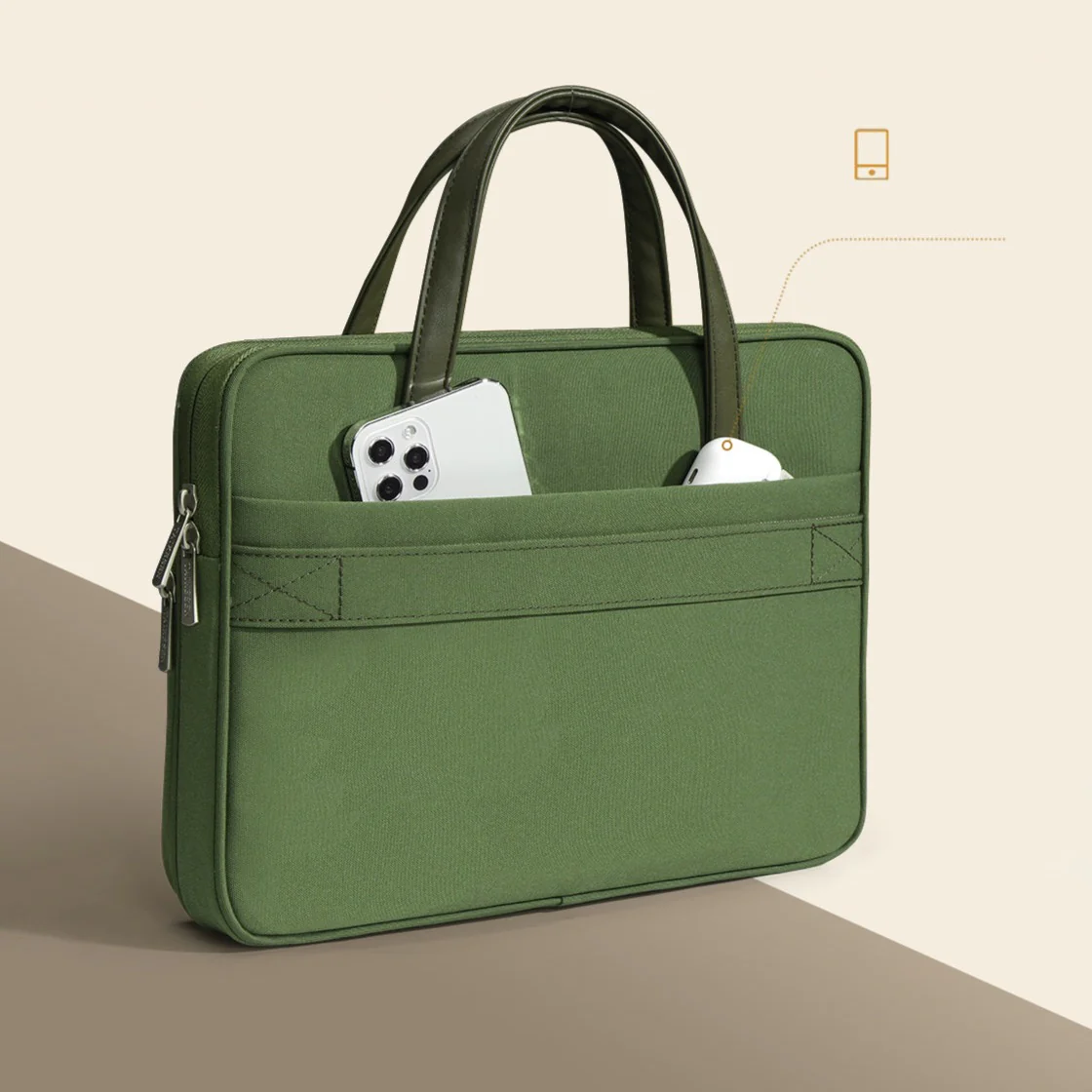 Sacoche Ordinateur 15 pouces Originale - Fougère – Image 4