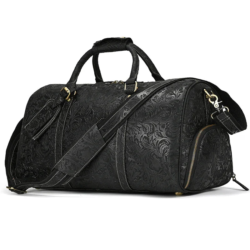 Sac de Voyage Cuir Noir Femme – Image 3