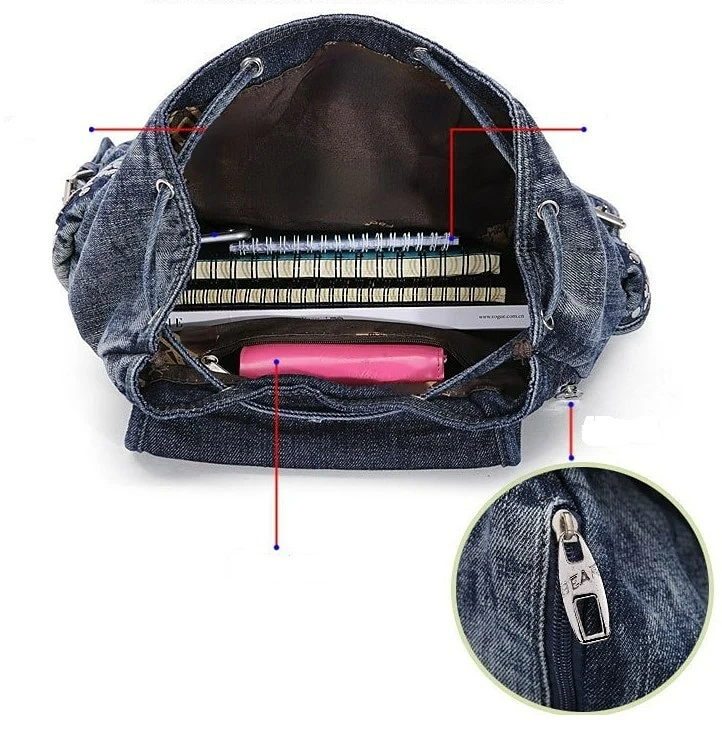 Petit Sac à Dos Jean Femme – Image 7