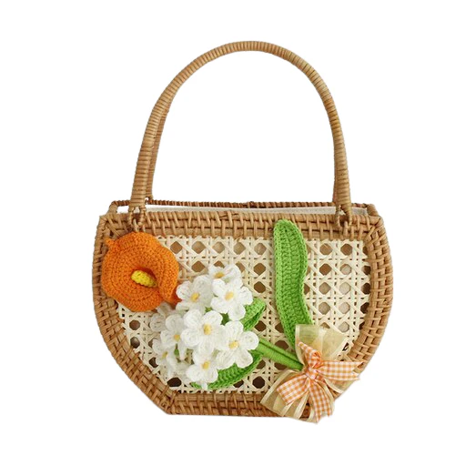 Sac a Main Femme Ajoure Avec Fleurs – Image 3
