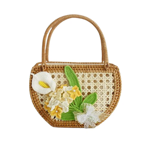 Sac a Main Femme Ajoure Avec Fleurs – Image 5